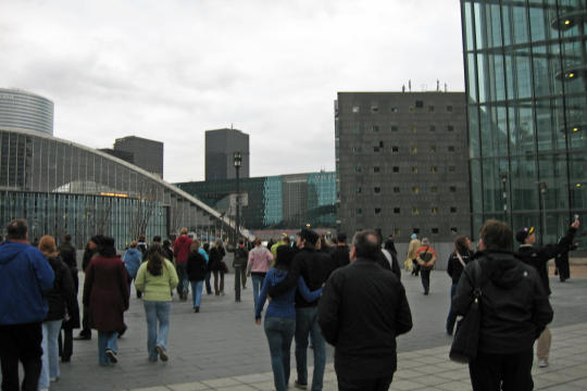 Walking to La Defense in Paris