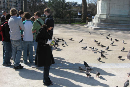 Outside Notre-Dame in Paris